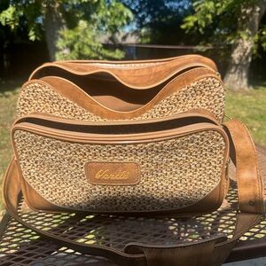 Verdi brand vintage weekend bag brown and houndstooth great condition!